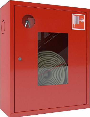 Шкаф ШП-К-001 "Т" (ШПК-310) 540-650-230 навесной открытый красный/белый Место для 1 пожарного рукава