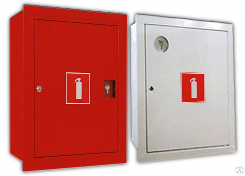 Шкаф ШПК-310 "У" (ШП-К-001) 540-650-230 в стену закрытый красный/белый Место для 1 пожарного рукава