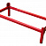 Напольная металлическая подставка под пожарный шкаф ШПК-310/ ШПК-320 белая/ красная  540*120*230